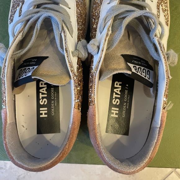 Golden Goose Hi Star Gold Glitter, size 38 - Picture 7 of 9
